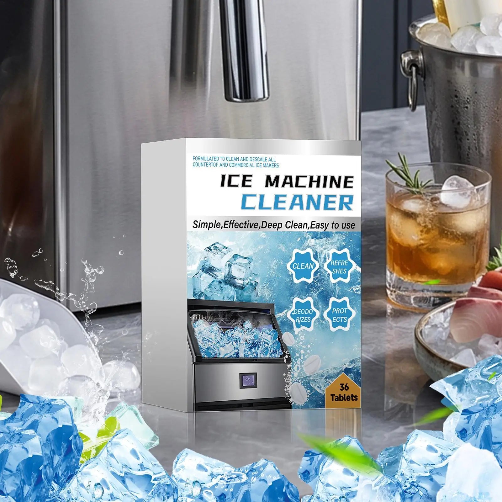 Ice Maker Cleaner Descaling Deodorizing Drop Cleaning Tablets Deep