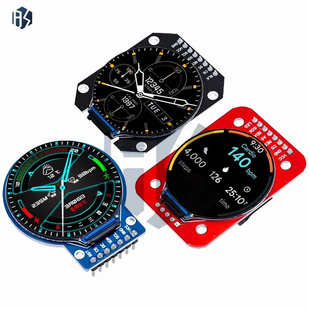Round TFT LCD Display Module 240x240 RGB GC9A01 Driver 4-Wire SPI Zpaxo