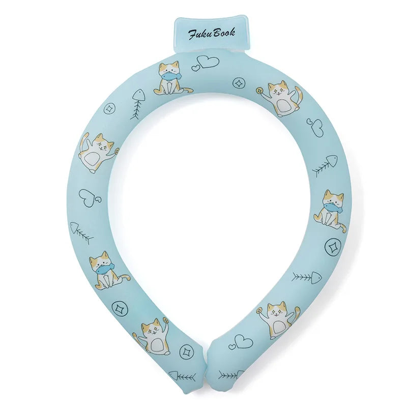 Outdoor Cool Hanging Neck Heat Absorbing and Cold Feel Ice Collar Summer Heat Prevention and Cooling Sports Ice Cool Neck Collar Zpaxo blue