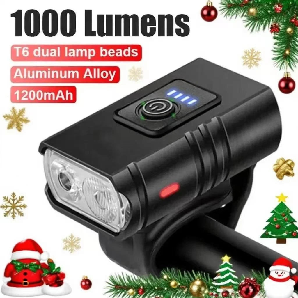 1000LM Rechargeable Bike Front Light – 6-Mode LED Headlight