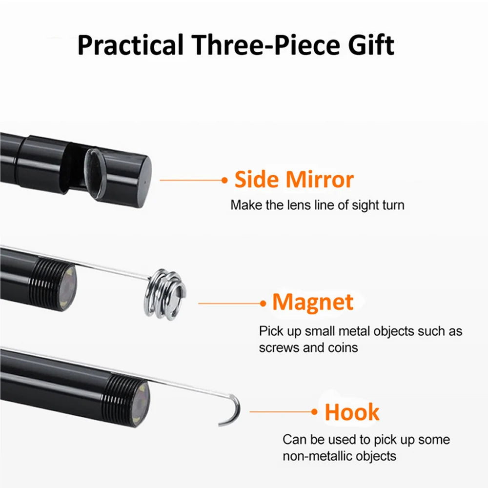 Type-C USB Endoscope Camera 7.0/5.5mm Flexible Cable Endoscope Pipe USB C Endoscope Inspection Mini Camera For Ios Android Phone Zpaxo