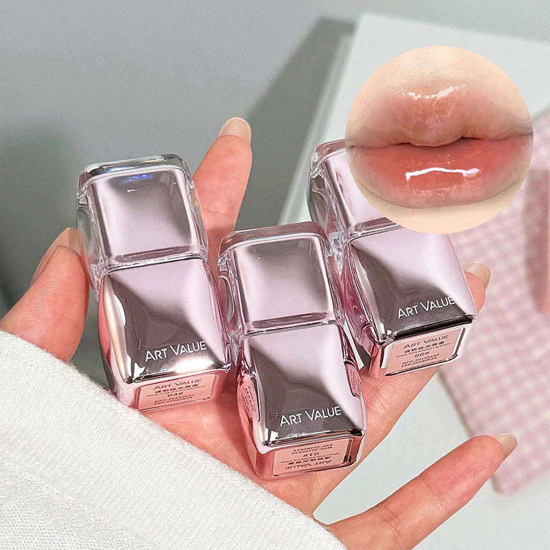 Transparent Powder Gloss Lip Mirror Moisturizing Long-lasting