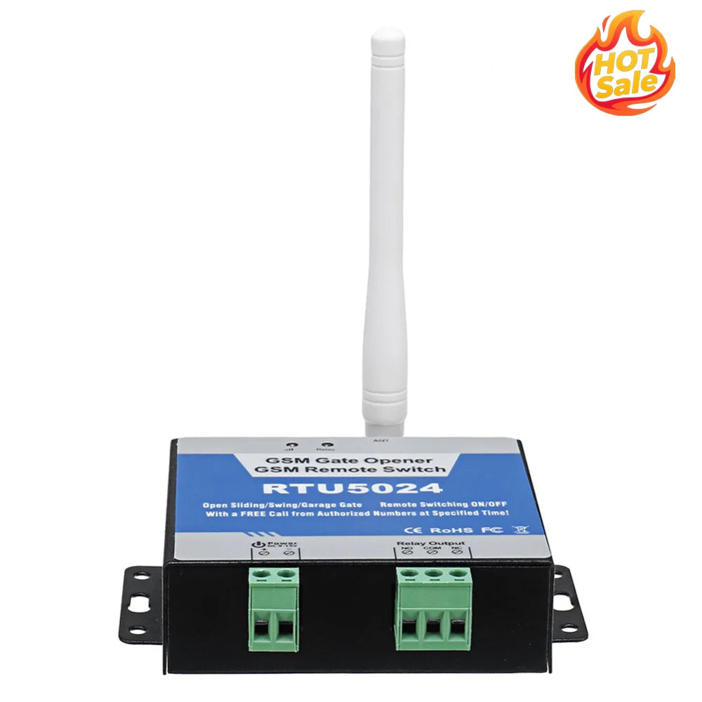 RTU5024 GSM Access Control Kits 850/900/1800/1900MHz Wireless Door Access Opener with Antenna 4G US/EU Plug Home Device Zpaxo