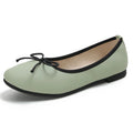 Large Flat Women's Shoes Spring Summer Gentle Bow Square Shallow Flat Soft Ballet Single Shoe for Women Shoes Ladies Black Zpaxo Green 37