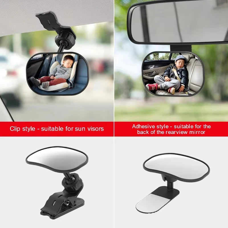 Car Rearview Mirror Wide View Safety Windshield Infant Seats Clear
