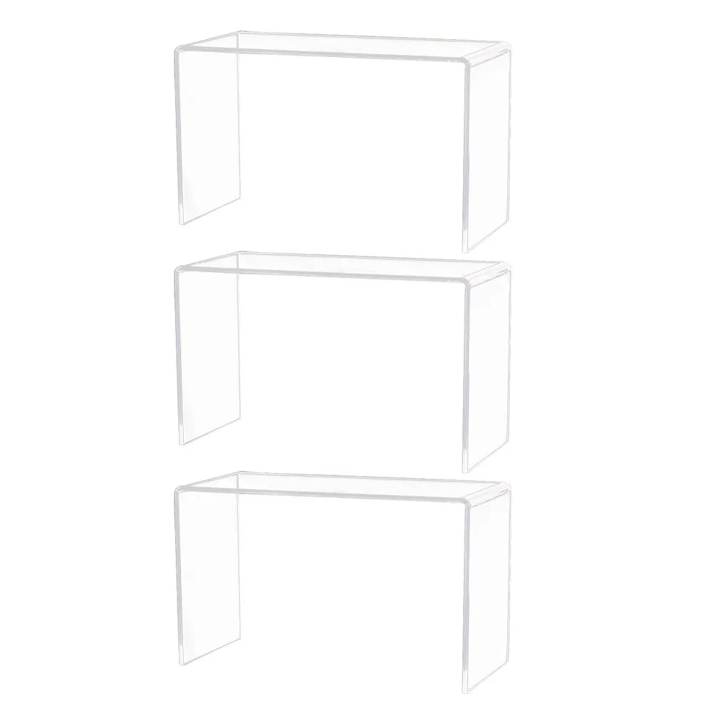Clear Acrylic Display Risers Shoes Cosmetics Jewelry Organizers