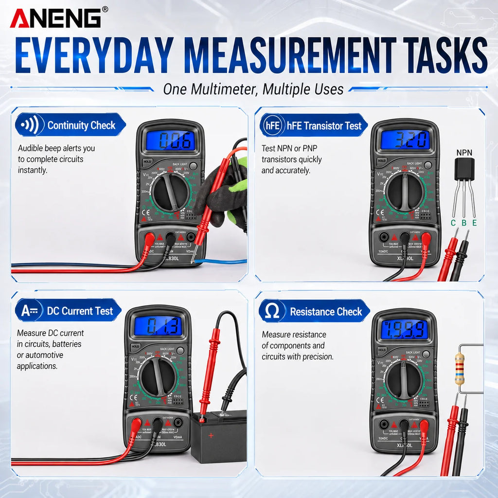ANENG XL830L Handheld VBacklight Multimetr Tools Portable AC DC