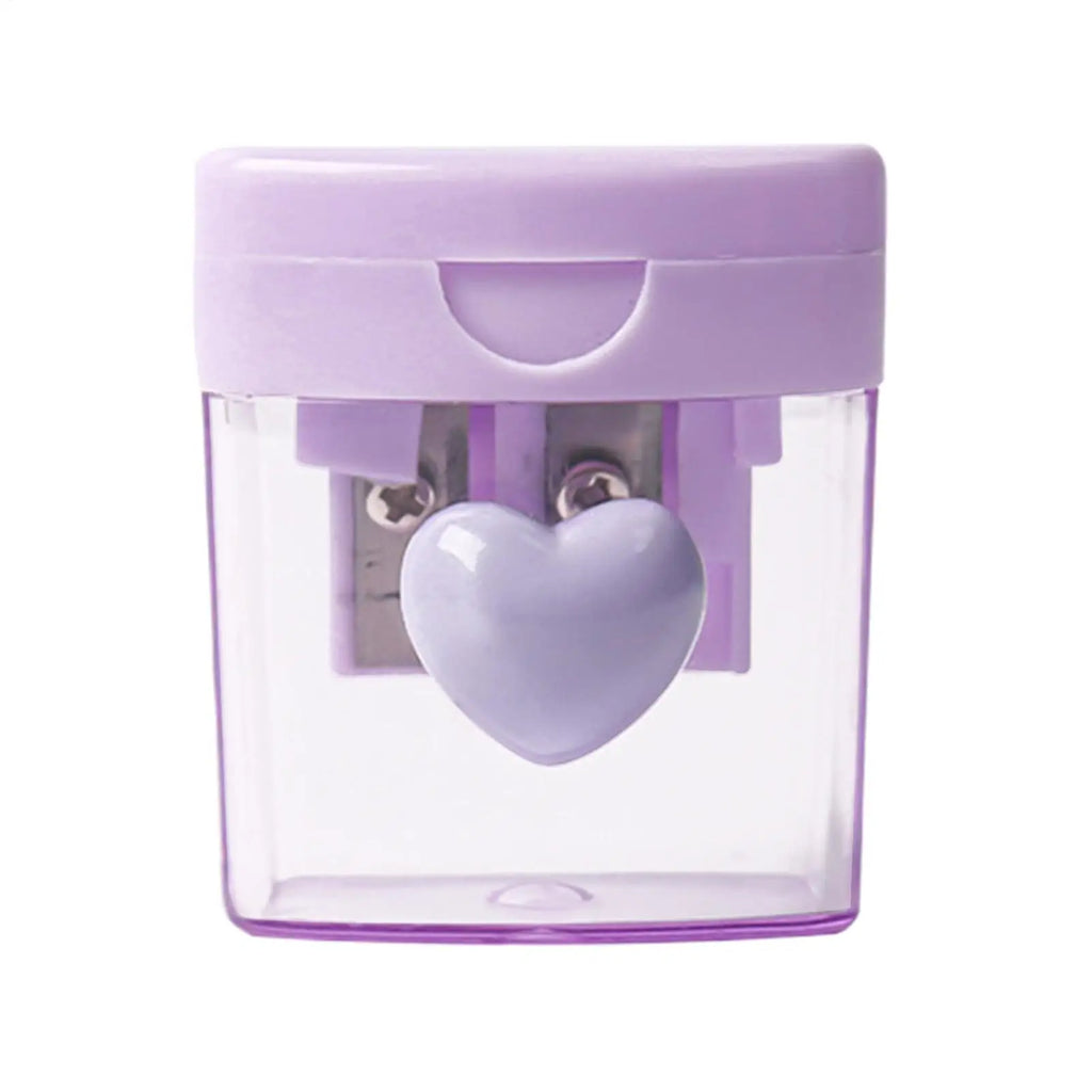 Cartoon Pencil Sharpener Double Hole Pencil Cutter Tool Pencil Sharpening Tool Student Stationery Simple School Office Supplies Zpaxo