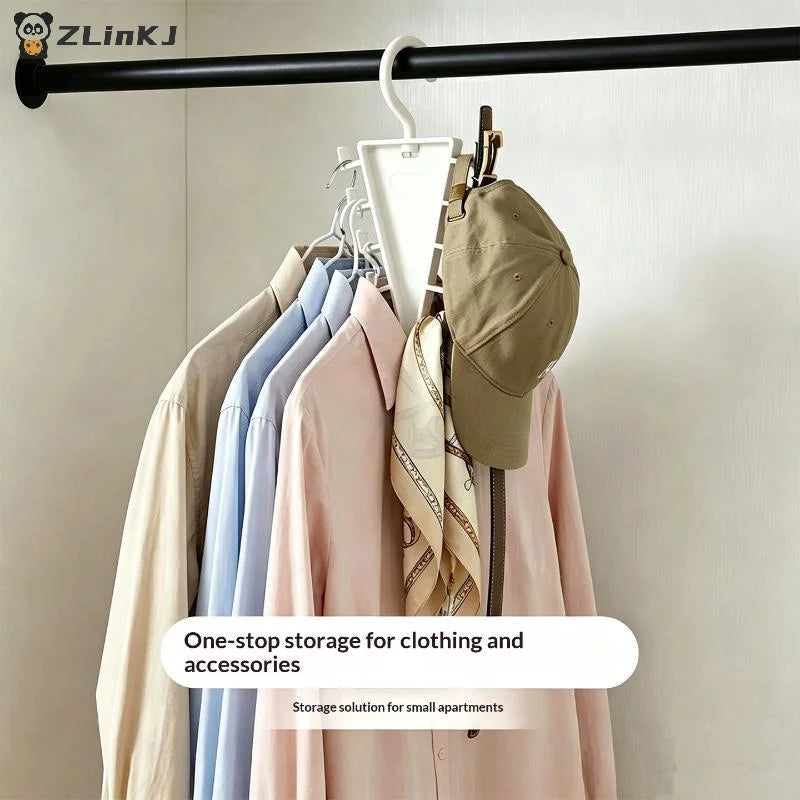 V-shape Multi Hook Clothes Hanger Organizer 12 Hooks Space Saving Zpaxo