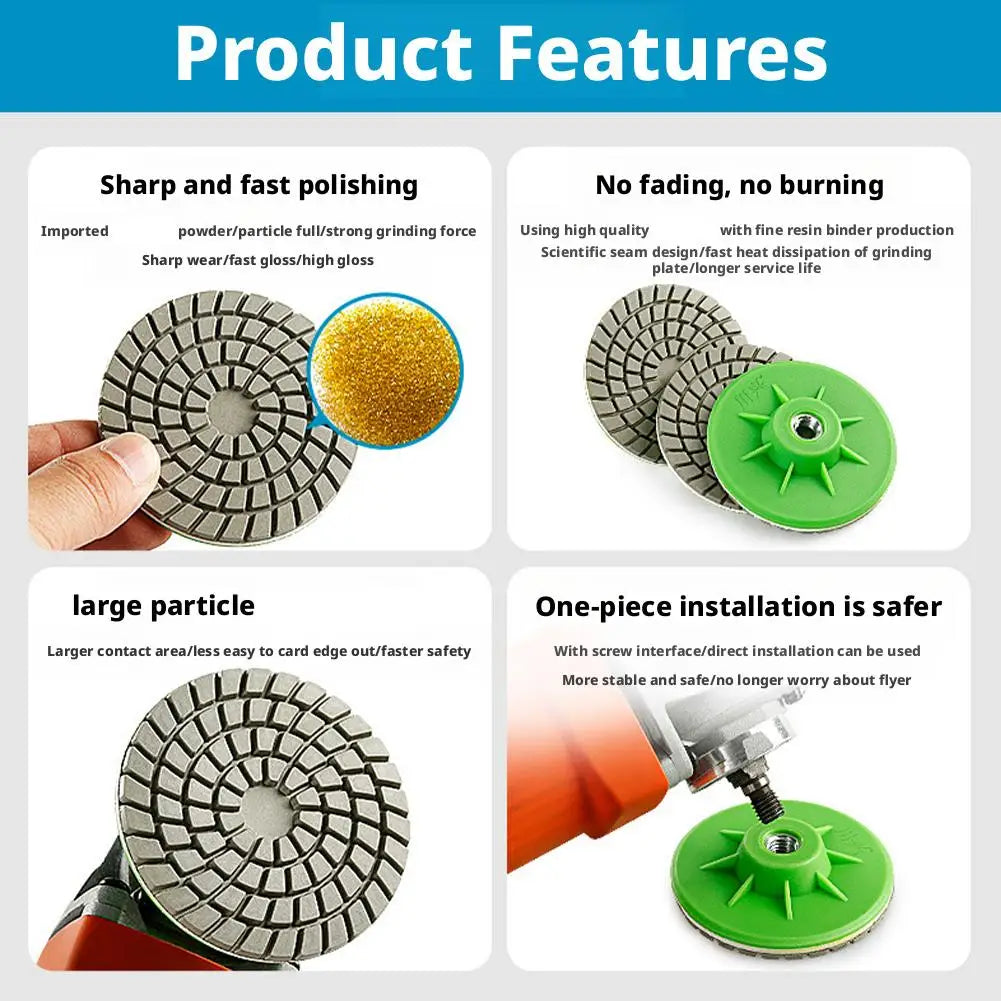 Dry Polishing Disc for Angle Grinder – Tile & Stone (80mm) Grinding Polishing Disc Zpaxo