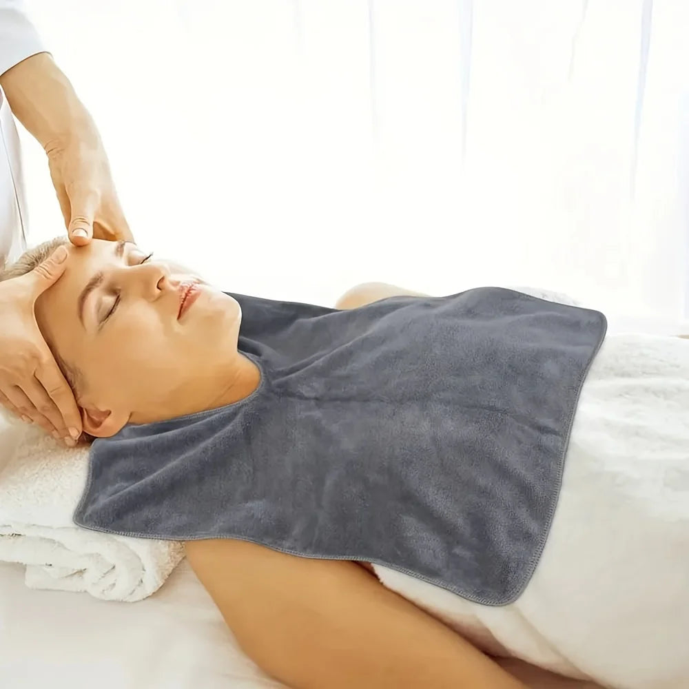 Facial Beauty Towels U-shaped Soft Lightweight Gray White Skincare