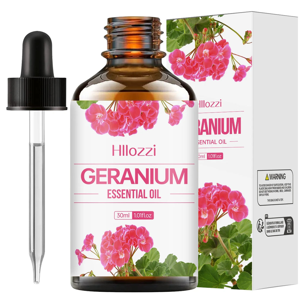 30ml Geranium essential oil hydrating and moisturizing aromatherapy candle car cleaning agent pure essential oil Zpaxo GERANIUM 30ml Flower