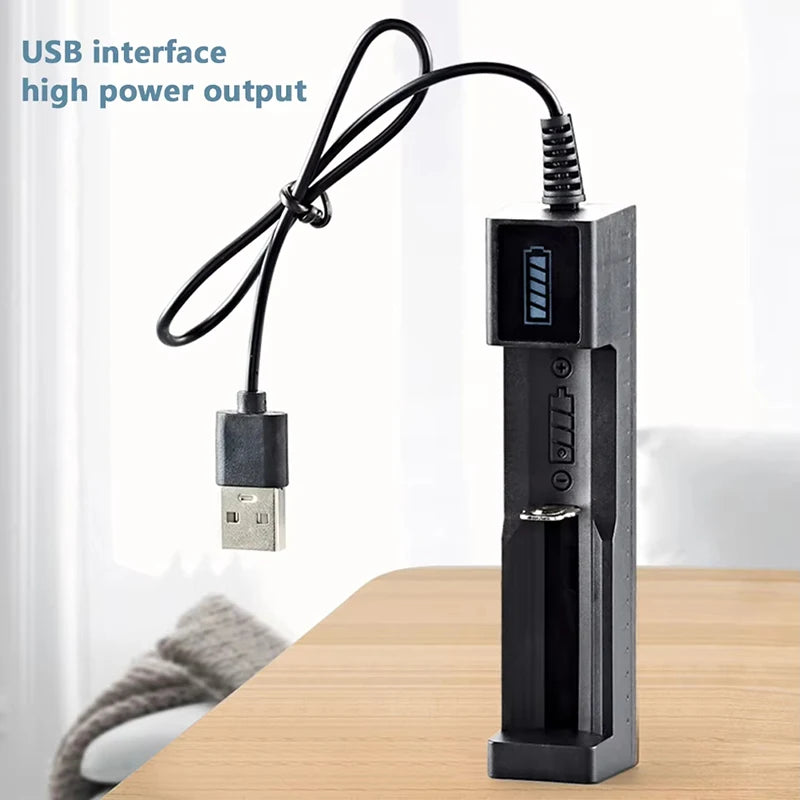 Universal 1 Slot Battery Charger Charging 4.2V Battery Charger For 14500 18650 26650 Lithium Battery Fast Smart Lithium Charger Zpaxo