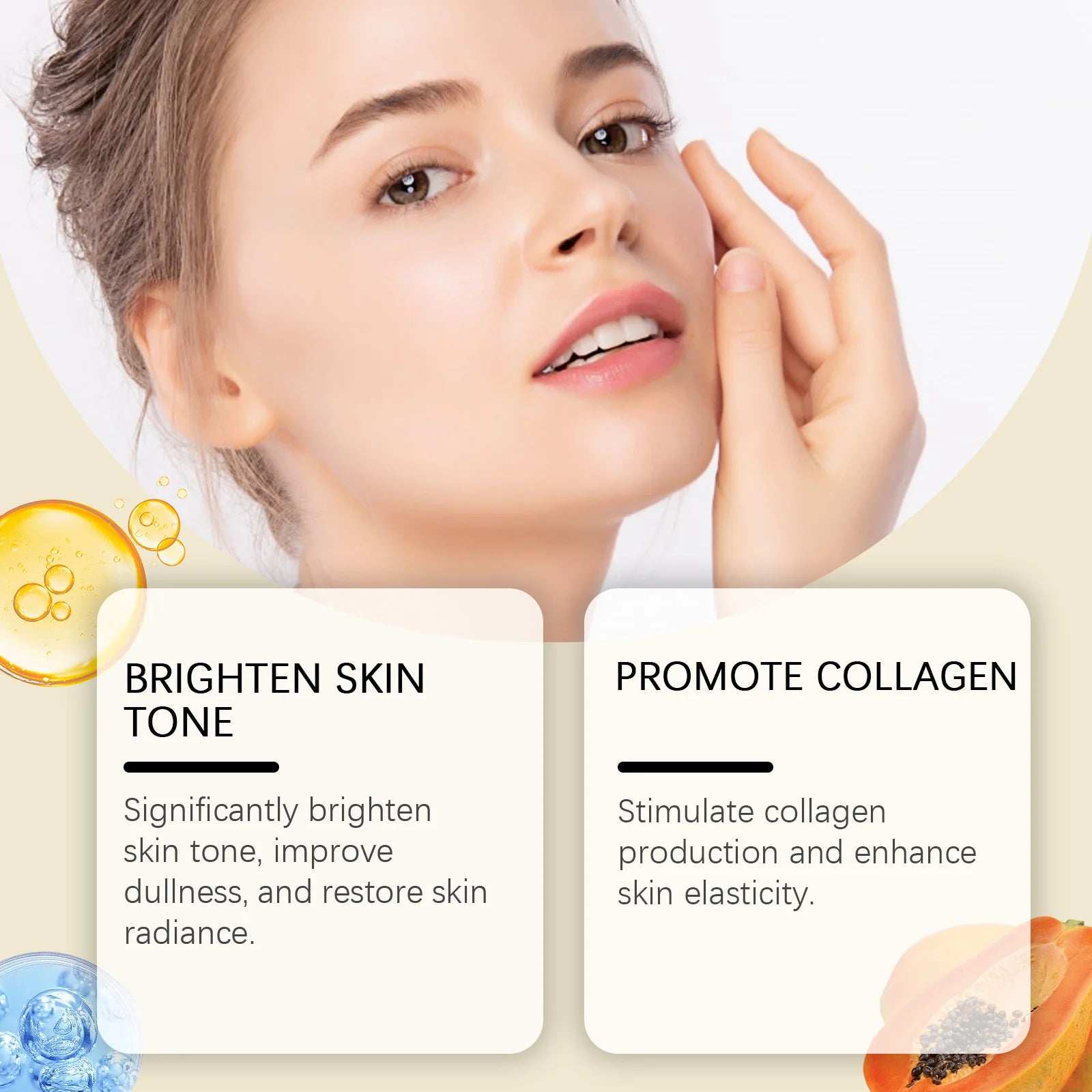 Advance Vitamin C Face Serum Dark Spot Corrector Brightening Facial Skin Even Skin Tone Moisturizing Smoothing Essence Beauty Zpaxo
