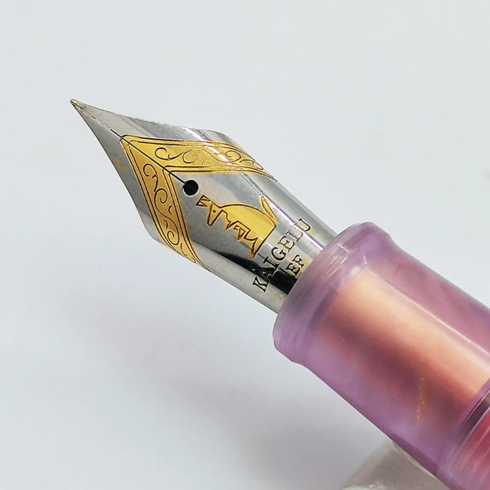 Kaigelu 356 Resin Fountain Pen N/M/F Nib Golden Clip School Office Supplies Business Writing Ink Pens Zpaxo