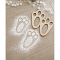 Reusable Bunny Paw Print Stencils Easter Footprint Plaques Egg Hunts