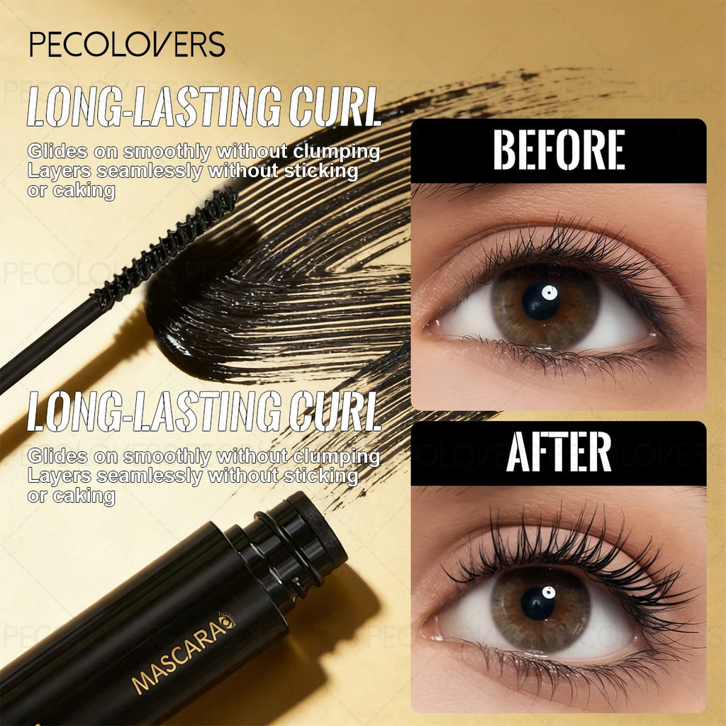 1PC Black Waterproof Mascara, Anti-smudge Formula, Not Easy To Fade, 24-hour Long-lasting Curl and Slimming, Non-sticky Formula Zpaxo