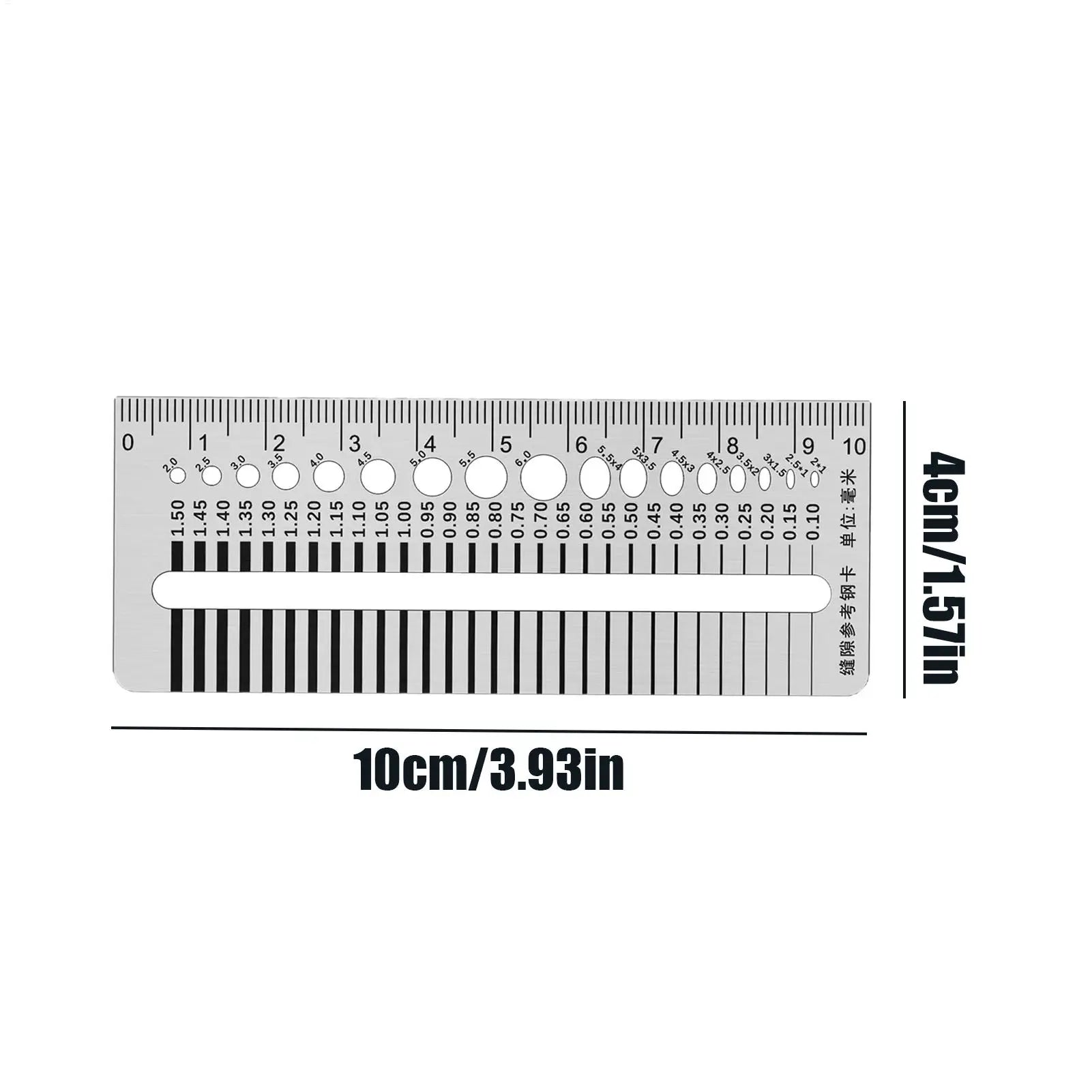 Crack Width Ruler Accurate Stainless Steel Portable Scale Gauge