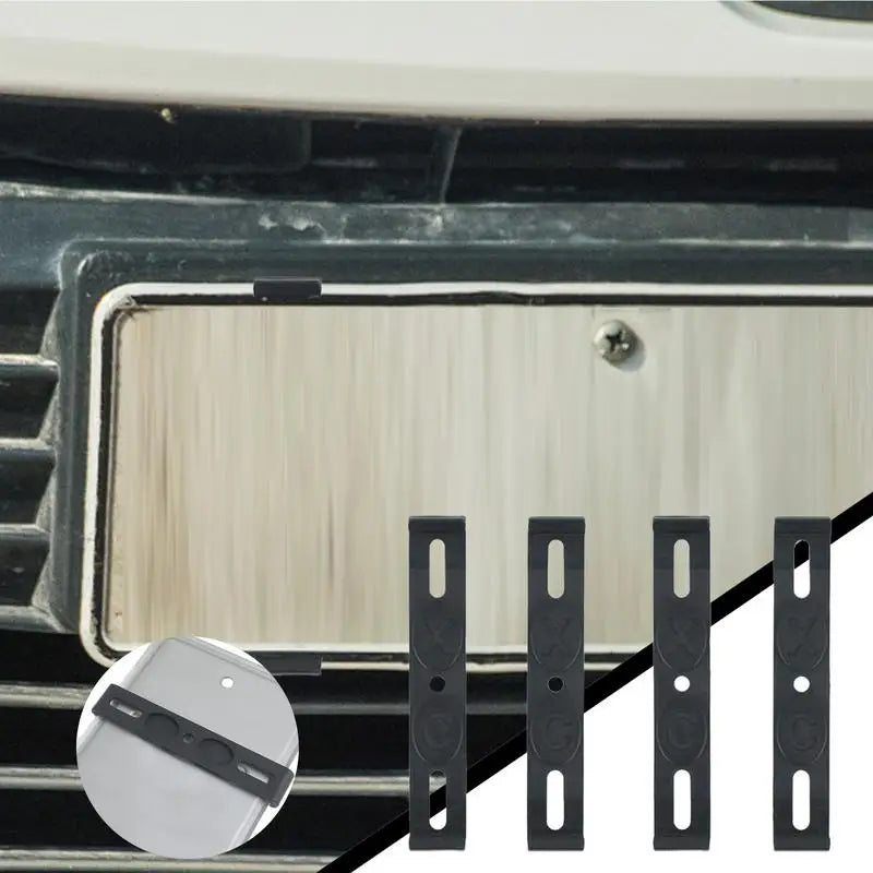 Frameless Universal License Plate Frame Reusable Invisible