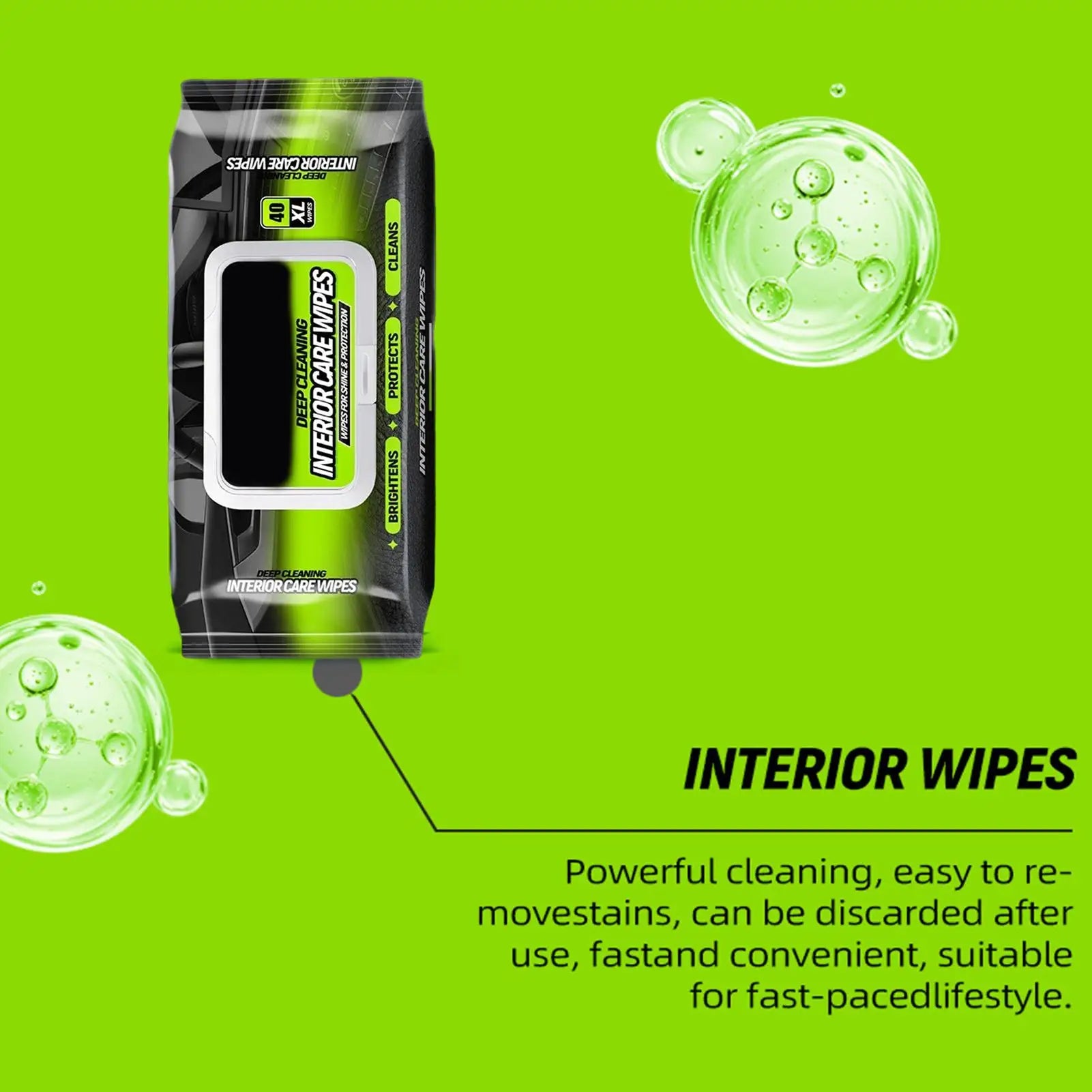 Car Interior Wipes All Purpose Leather Stain Remover Cleaner