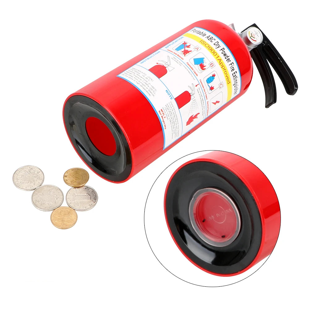 Fire Extinguisher Money Boxes Birthday Kids Creative Coin Piggy Banks