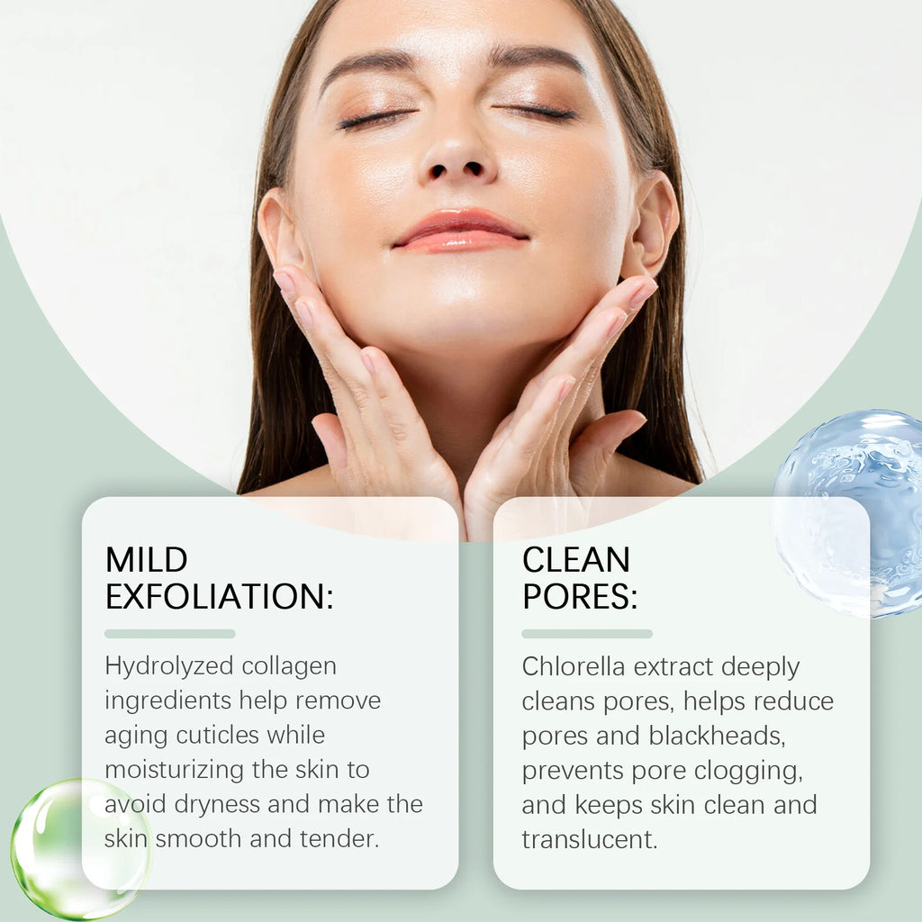Exfoliating Peeling Gel Remove Dead Skin Dark Spot Deep Cleaning Purifying Brighten Tighten Pores Nourishing Repair Facial Scrub Zpaxo