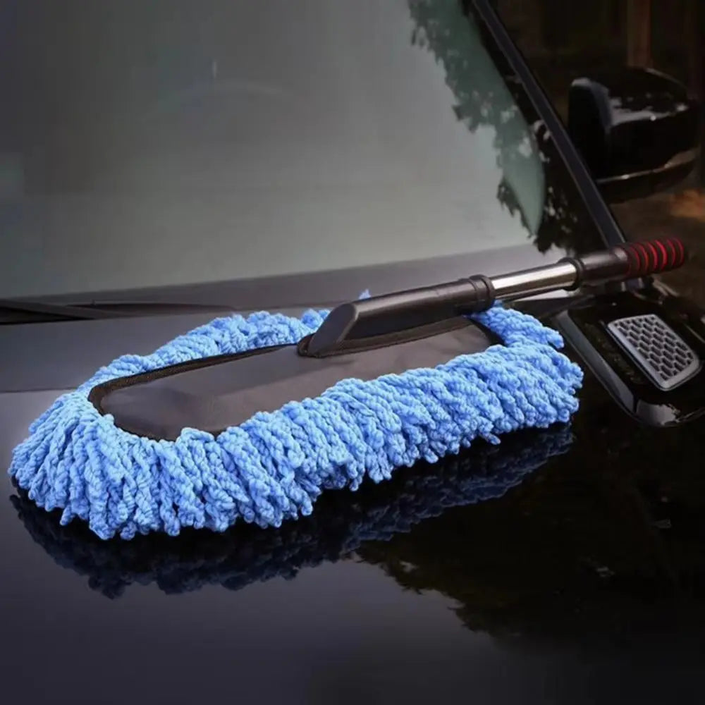 Retractable Handle Car Cleaning Mop Scratch-free Soft Bristle Duster Zpaxo
