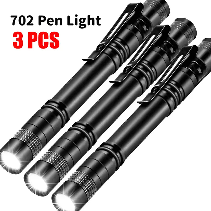 ESMARTER 250-Lumen LED Pen Light – Pocket Flashlight Torch LED Pen Flashlight Zpaxo 702 (3PCS)