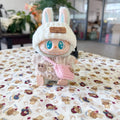 Labubu 17cm Doll Clothes – Cute Overalls & Skirt Suit V1 V2 V3 Doll Clothes Set Zpaxo beige No doll