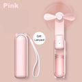 Portable Fan 2000mAh USB Rechargeable 3 Speed Mini Handheld Foldable