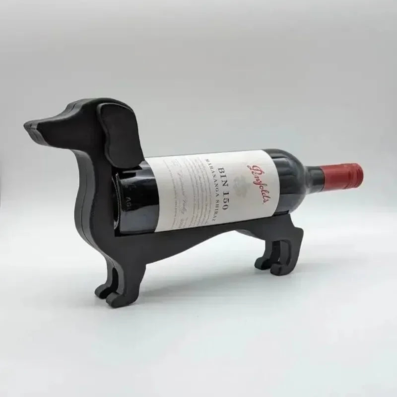Hot Creative Dachshund Wine Bottle Holder Kitchen Wine Storage Box Household Practical Decorative Sausage Dog Design Zpaxo