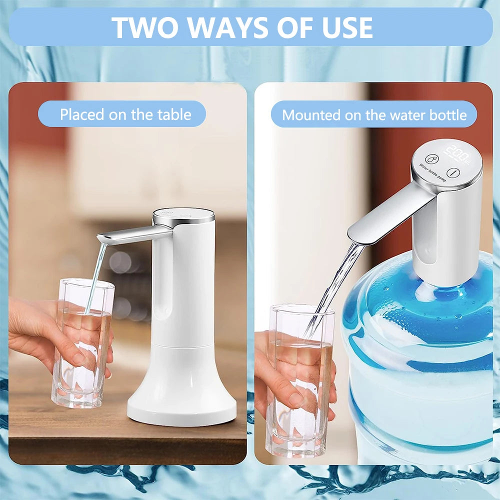 Electric Water Gallon Pump Automatic 19 Liters Foldable Desktop