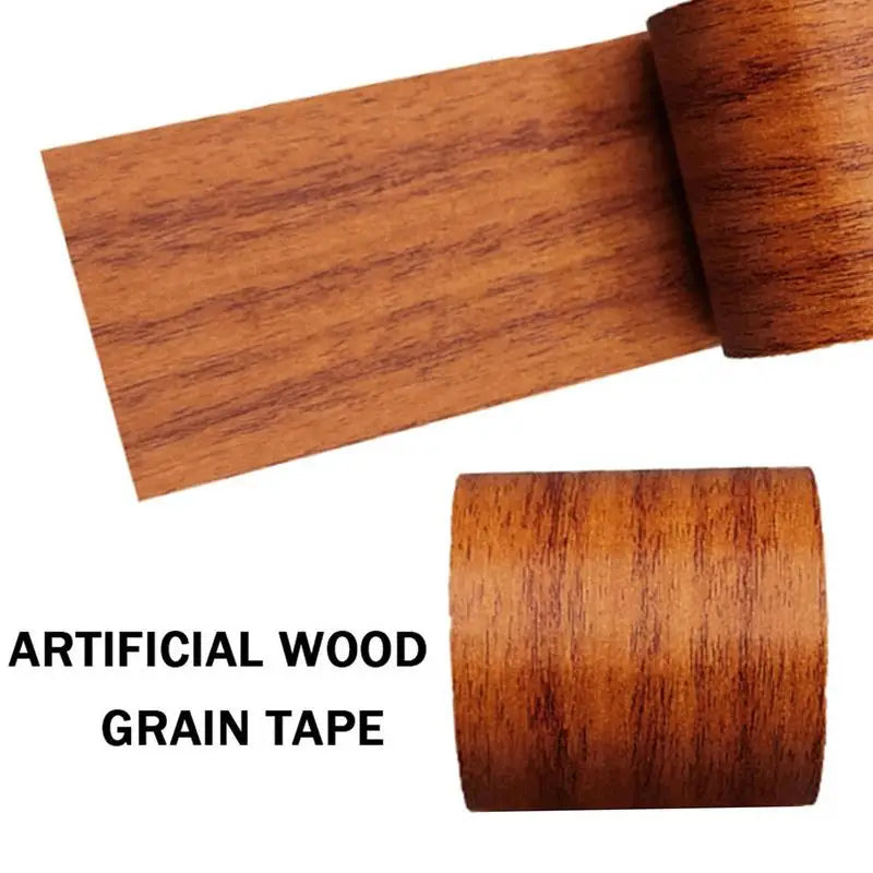 4.5M Realistic Wood Grain Repair Duct Tape Furniture Renovation Adhesive Skirting Waist Line Floor Stickers Home Decor Zpaxo
