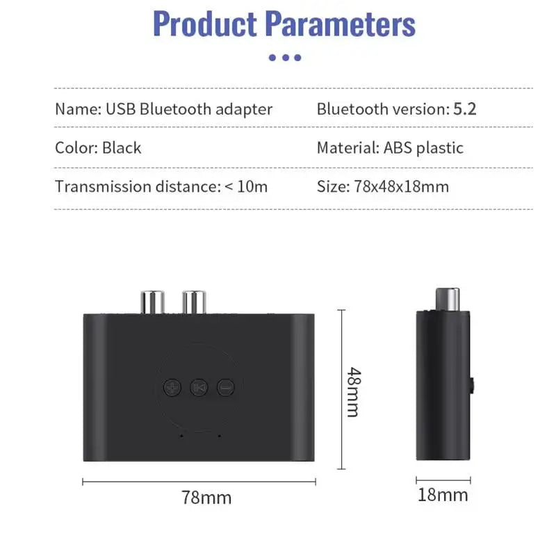 Bluetooth 5.3 AUX Adapter – Wireless Audio Receiver for Car & TV