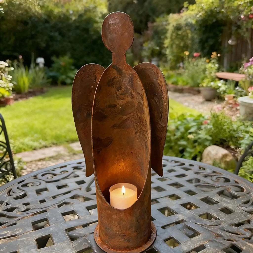 Angel Candle Holder Metal Christmas Table Decorations Candlestick