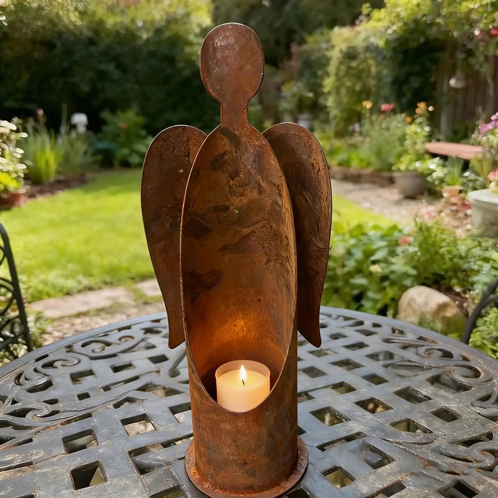 Angel Candle Holder Metal Christmas Table Decorations Candlestick