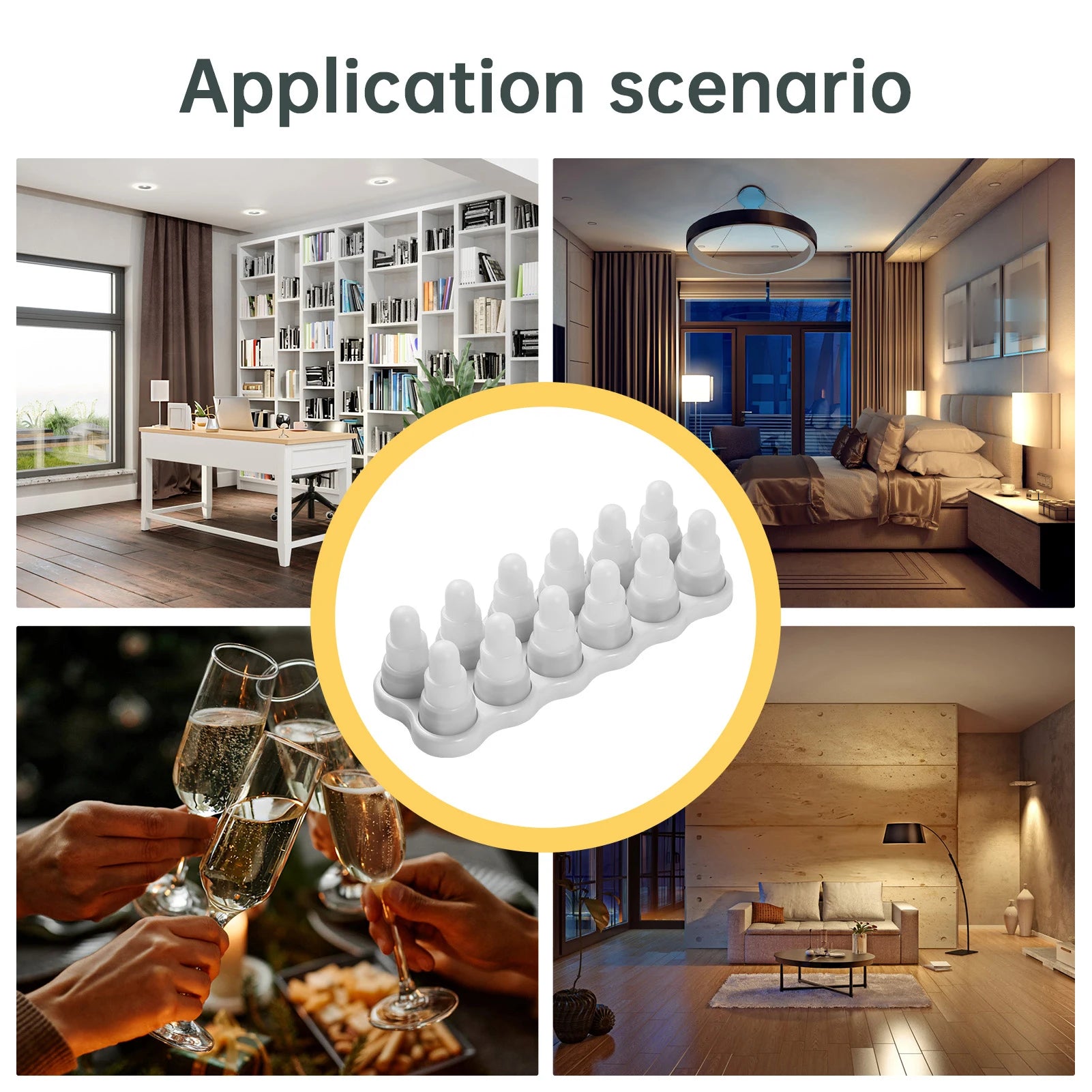 Flameless LED Candles with Remote Control USB Rechargeable Smart Timer Flickering Tealights for Wedding Dinner Table Festival Zpaxo