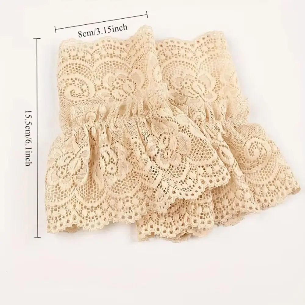 Clothing Accessory Lace Trim Fake Cuff Detachable Hollow False Sleeve Cuffs Lace Cuff Zpaxo