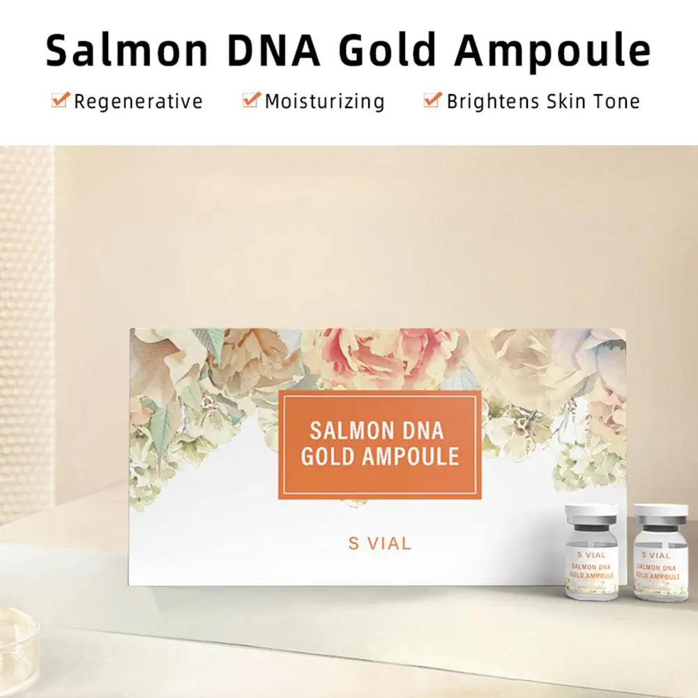 Salmon DNA Gold Ampoule Serum Kit – Brightening & Moisturizing Facial Ampoule Serum Zpaxo