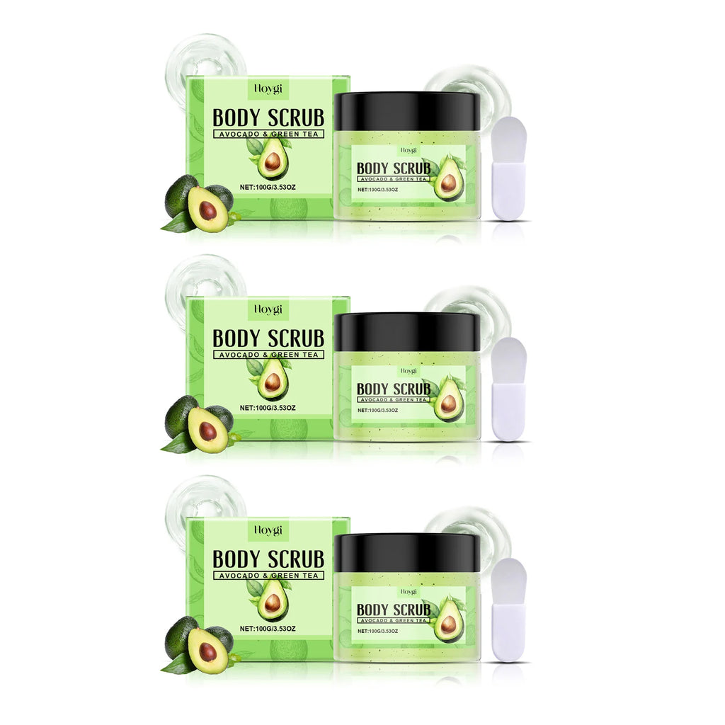 Hoygi Matcha Body Scrub – Exfoliate, Cleanse & Nourish Skin Body Scrub Zpaxo 3 x 100g Boxed