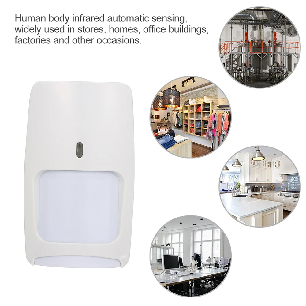 Wired Dual-tech Infrared Motion Microwave Detector Wall Mounted PIR Motion Sensor Pet Immunity for Burglar Security Alarm System Zpaxo