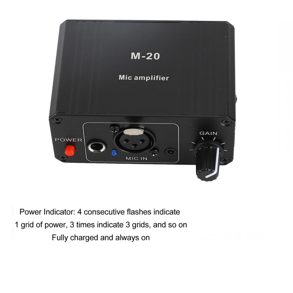 Microphone Preamp High Gain 48V Phantom Power XLR Output Mic Preamplifier for Dynamic and Condenser Microphones Booster Zpaxo