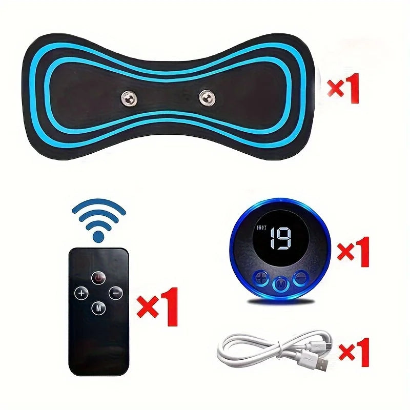 10PCS Portable Mini Electric Neck Back Massager Cervical Massage Patch Stimulator Massage Patch Replacement Patch Zpaxo