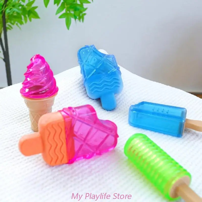 Summer Water Injection Frozen Toy Dog Chew Toy Squeak Teether Ice Lolly Popsicles Shape Dog Sound Toy Chew Toy TPR Teether Zpaxo