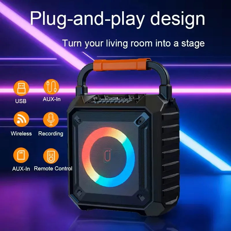 Fanfun T17 Karaoke Machine Comes 2 Wireless Microphones Portable