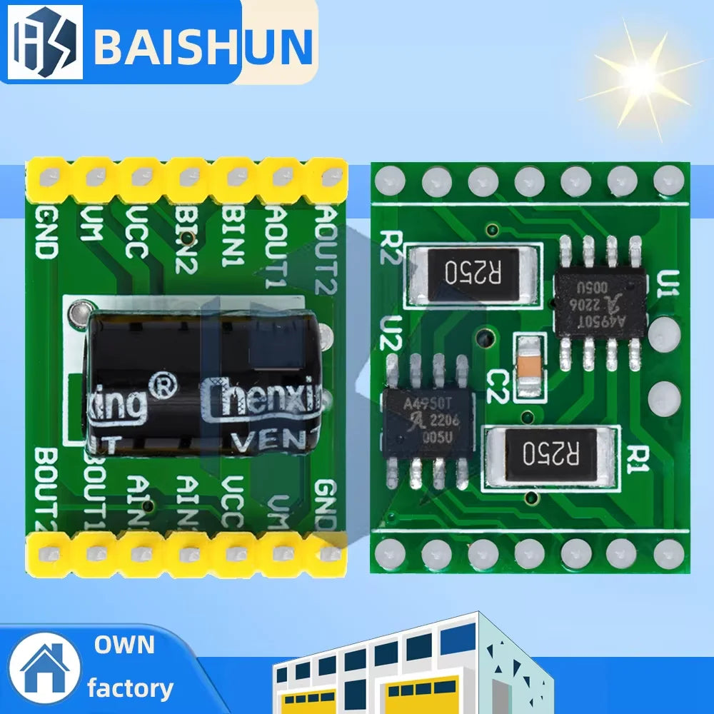 A4950 Dual Motor Drive Module Performance Super TB6612 DC Brushed Motor Driver Board for arduino Zpaxo