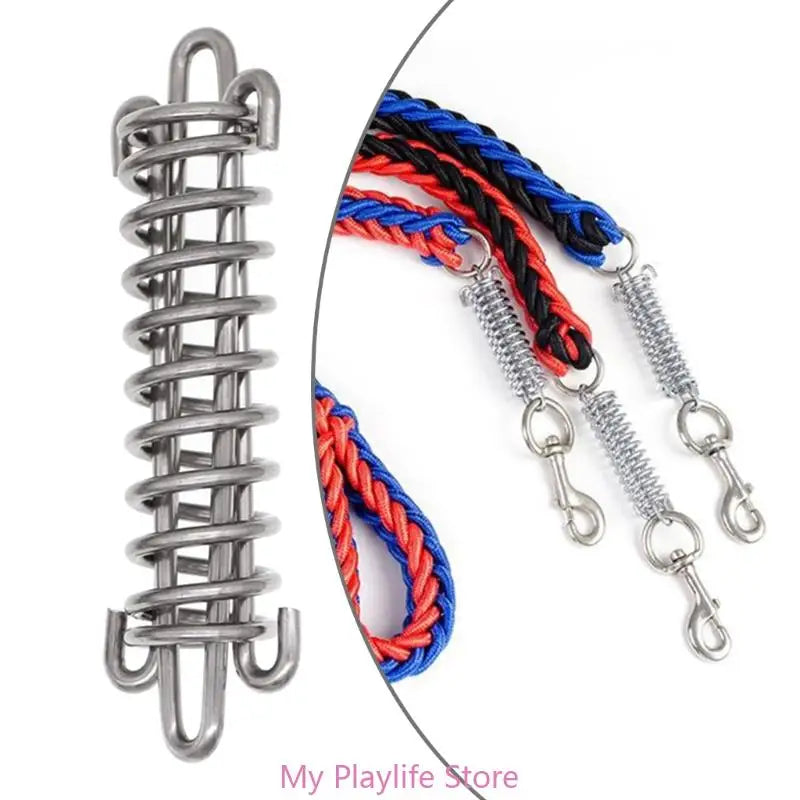 1pc Heavy Duty Tension Springs Dog Collars Compression Spring Stainless Steel Pet Leash Shock Absorption Buffer Springs Zpaxo one size one size S