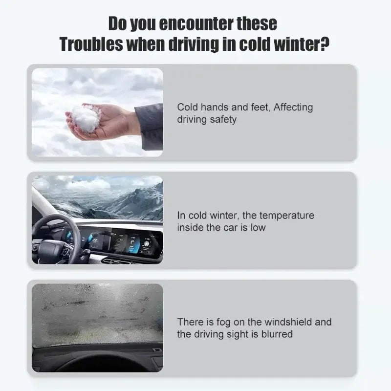 12V 2-in-1 Car Heater Fan – Windshield Defogger & Defroster