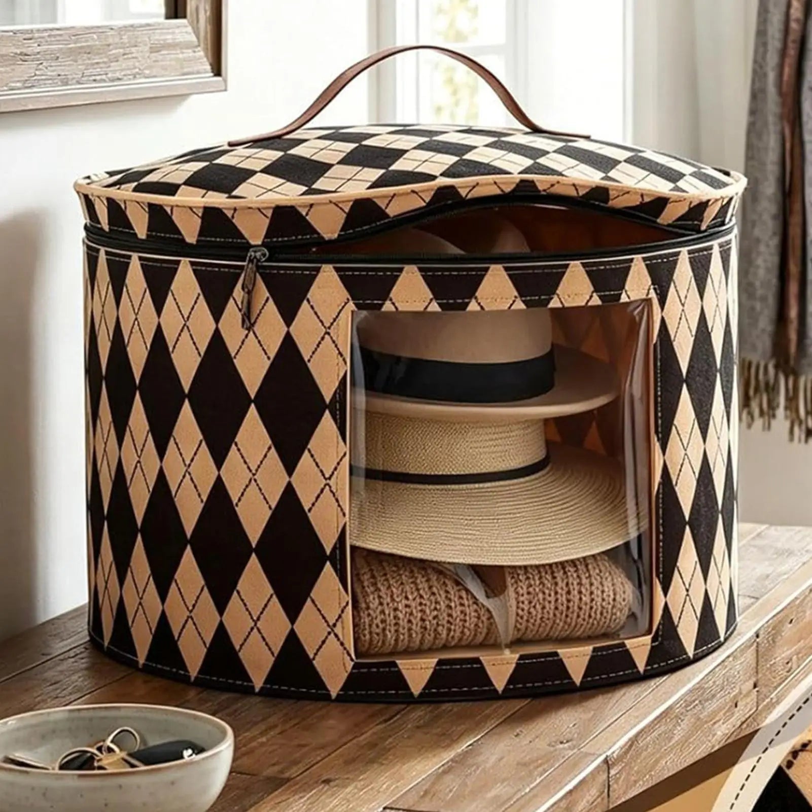 Hat Storage Foldable Multipurpose Carry Bag Cowboy Bucket Toy Scarf