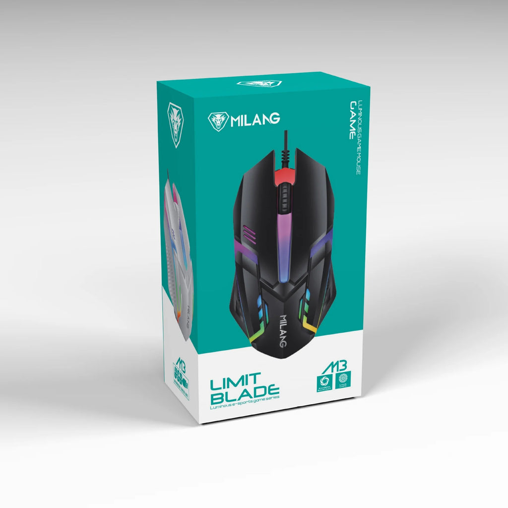 Gaming Mouse Wired M3 Colorful Glowing Electric Office Game USB Mice Zpaxo